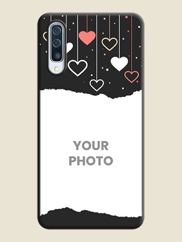 Custom Love Hangings with Splash Wave Picture on Space Black Custom Soft Matte Phone Back Cover - Galaxy A50S - alternate view