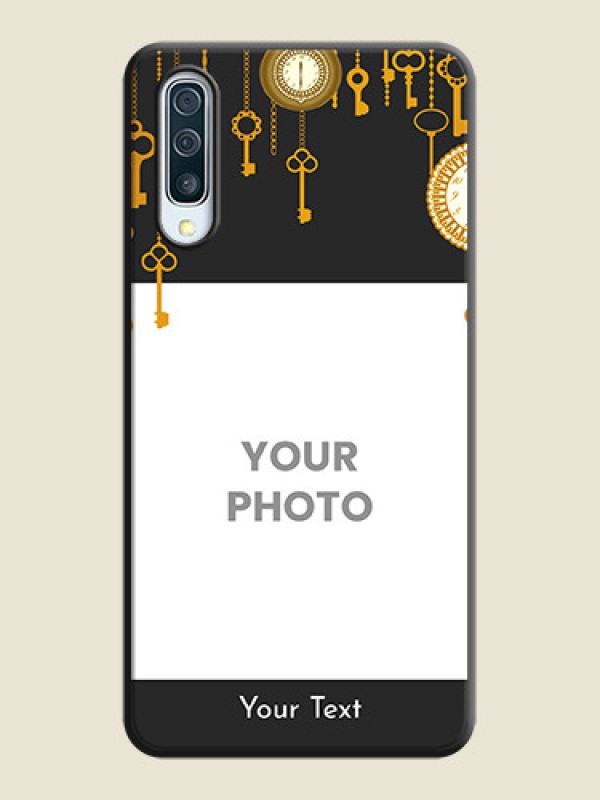 Custom Decorative Design with Text on Space Black Custom Soft Matte Back Cover - Galaxy A50S - alternate view