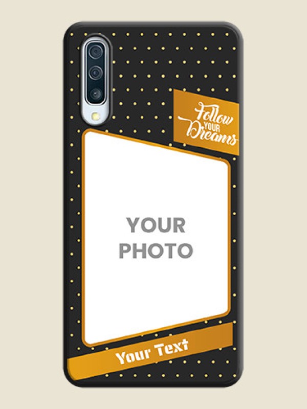 Custom Follow Your Dreams with White Dots on Space Black Custom Soft Matte Phone Cases - Galaxy A50S - alternate view