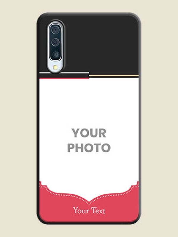 Custom Classic Plain Design with Name - Photo on Space Black Soft Matte Phone Cover - Galaxy A50S - alternate view