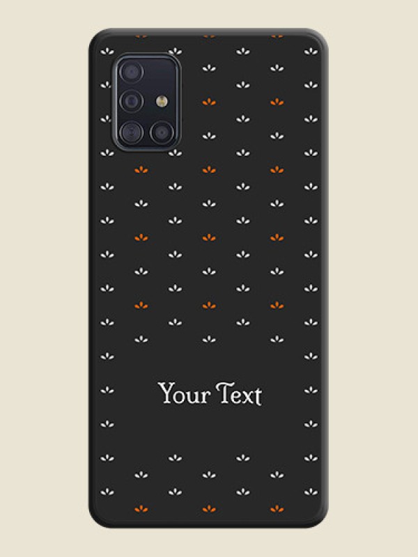 Custom Simple Pattern With Custom Text On Space Black Personalized Soft Matte Phone Covers -Samsung Galaxy A51 - alternate view