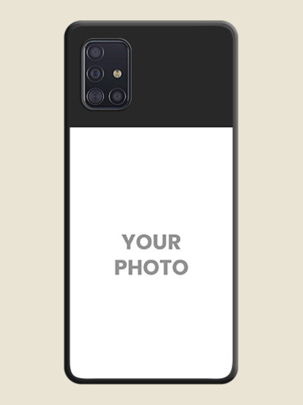 Custom Image Upload With Space Black Color On Custom Soft Matte Mobile Back Cover - Samsung Galaxy A51 - alternate view