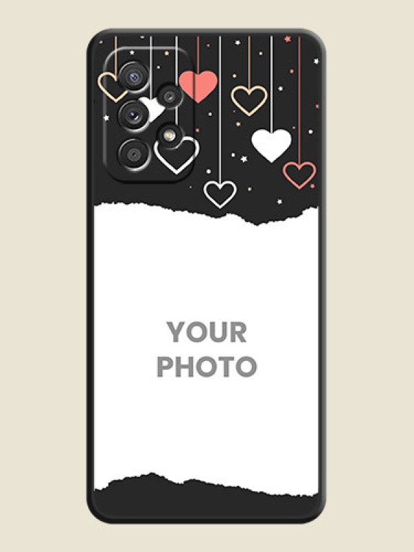 Custom Love Hangings with Splash Wave Picture on Space Black Custom Soft Matte Phone Back Cover - Galaxy A52 4G - alternate view