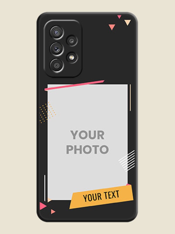 Custom Photo Frame with Triangle Small Dots on Photo on Space Black Soft Matte Back Cover - Galaxy A52 4G - alternate view