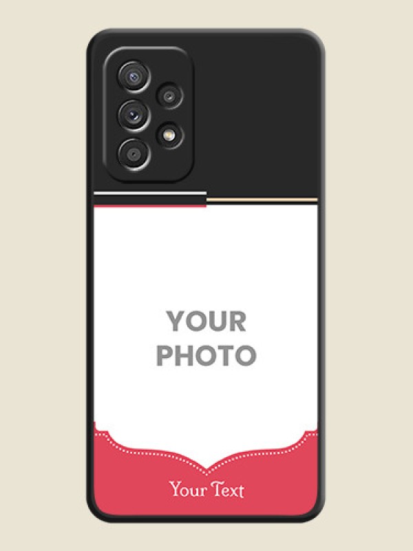 Custom Classic Plain Design with Name on Photo on Space Black Soft Matte Phone Cover - Galaxy A52 4G - alternate view