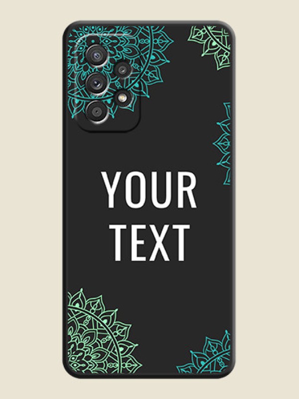 Custom Your Name with Floral Design on Space Black Custom Soft Matte Back Cover - Galaxy A52 4G - alternate view