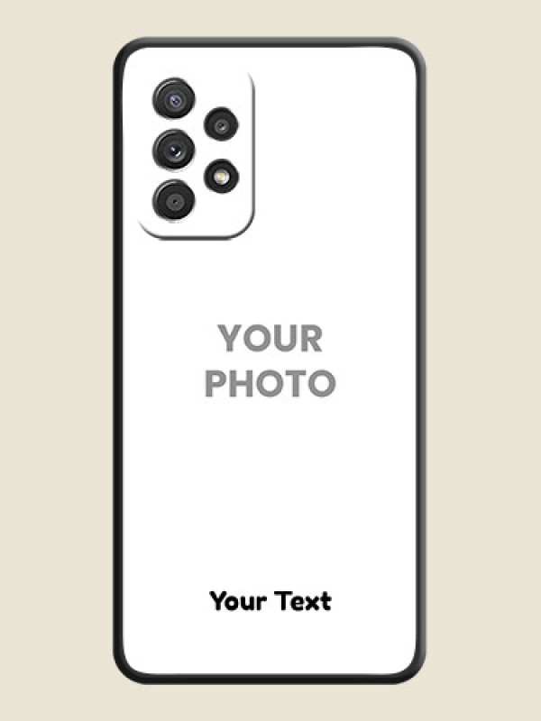 Custom Full Single Pic Upload With Text On Space Black Personalized Soft Matte Phone Covers -Samsung Galaxy A52 - alternate view