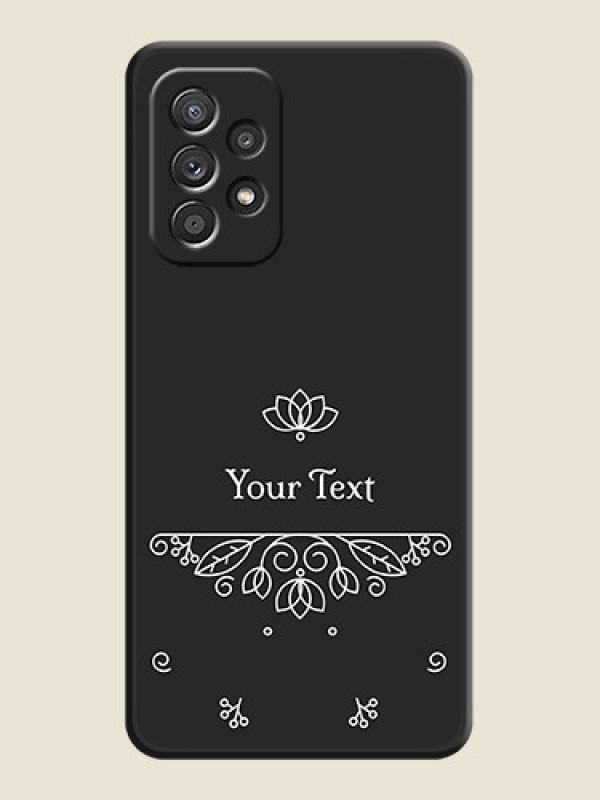 Custom Lotus Garden Custom Text On Space Black Personalized Soft Matte Phone Covers -Samsung Galaxy A52 - alternate view