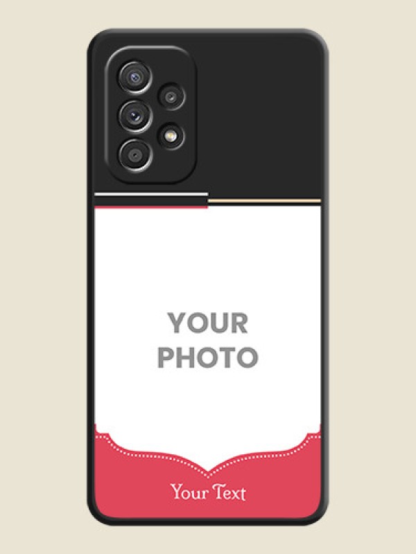 Custom Classic Plain Design with Name on Photo on Space Black Soft Matte Phone Cover - Galaxy A52s 5G - alternate view