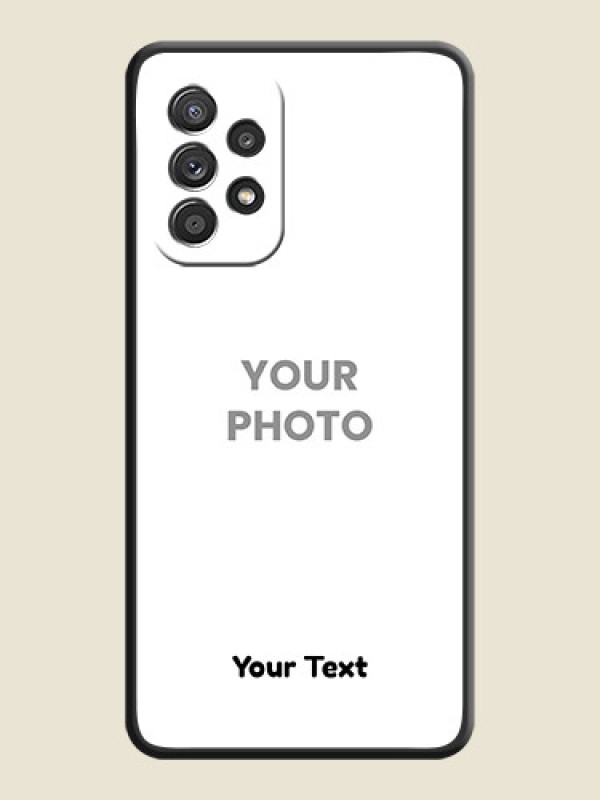 Custom Full Single Pic Upload With Text On Space Black Personalized Soft Matte Phone Covers -Samsung Galaxy A52S 5G - alternate view