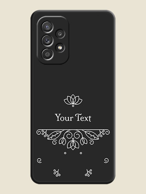 Custom Lotus Garden Custom Text On Space Black Personalized Soft Matte Phone Covers -Samsung Galaxy A52S 5G - alternate view