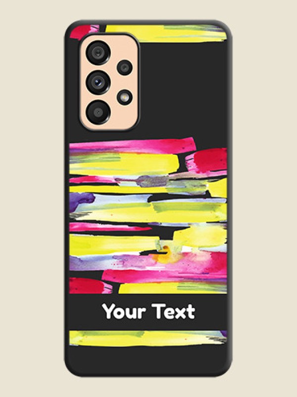 Custom Brush Coloured on Space Black Personalized Soft Matte Phone Covers - Galaxy A53 5G - alternate view