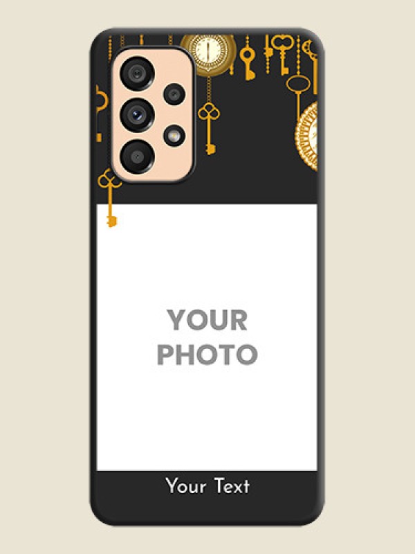 Custom Decorative Design with Text on Space Black Custom Soft Matte Back Cover - Galaxy A53 5G - alternate view