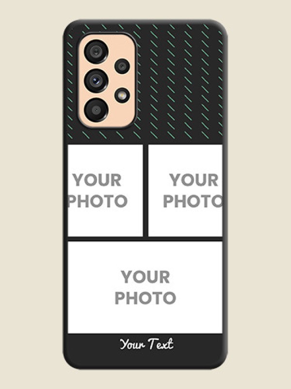 Custom Cross Dotted Pattern with 2 Image Holder  on Personalised Space Black Soft Matte Cases - Galaxy A53 5G - alternate view