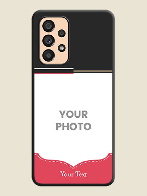 Custom Classic Plain Design with Name on Photo on Space Black Soft Matte Phone Cover - Galaxy A53 5G - alternate view