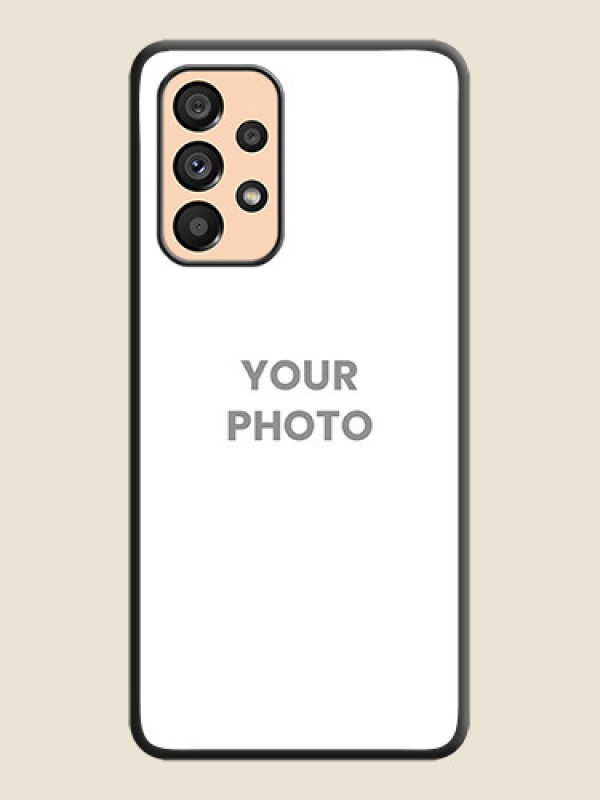 Custom Full Single Pic Upload On Space Black Personalized Soft Matte Phone Covers -Samsung Galaxy A53 5G - alternate view