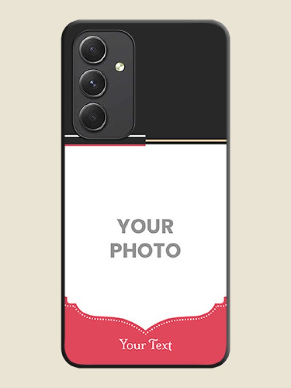 Custom Classic Plain Design with Name on Photo on Space Black Soft Matte Phone Cover - Galaxy A54 5G - alternate view