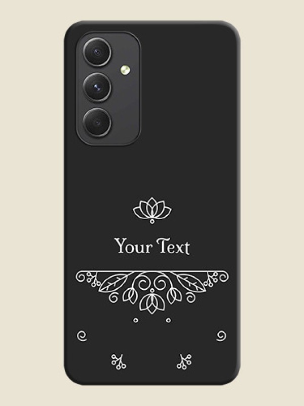 Custom Lotus Garden Custom Text On Space Black Personalized Soft Matte Phone Covers -Samsung Galaxy A54 5G - alternate view