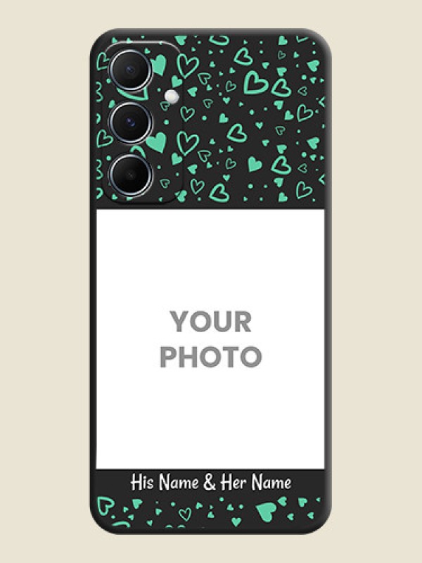 Custom Sea Green Indefinite Love Pattern - Photo on Space Black Soft Matte Mobile Cover - Galaxy A55 5G - alternate view