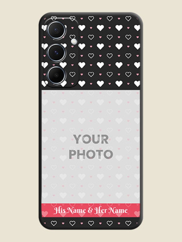 Custom White Color Love Symbols with Text Design - Photo on Space Black Soft Matte Phone Cover - Galaxy A55 5G - alternate view