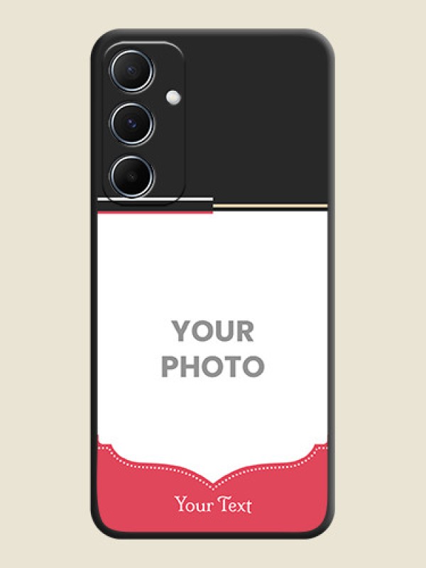 Custom Classic Plain Design with Name - Photo on Space Black Soft Matte Phone Cover - Galaxy A55 5G - alternate view