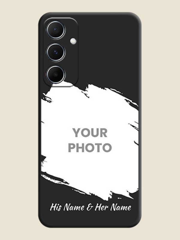 Custom Grunge Brush Strokes - Photo on Space Black Soft Matte Back Cover - Galaxy A55 5G - alternate view