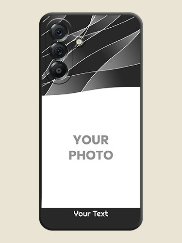 Custom Mixed Wave Lines on Photo On Space Black Custom Soft Matte Mobile Back Cover - Samsung Galaxy A56 5G - alternate view
