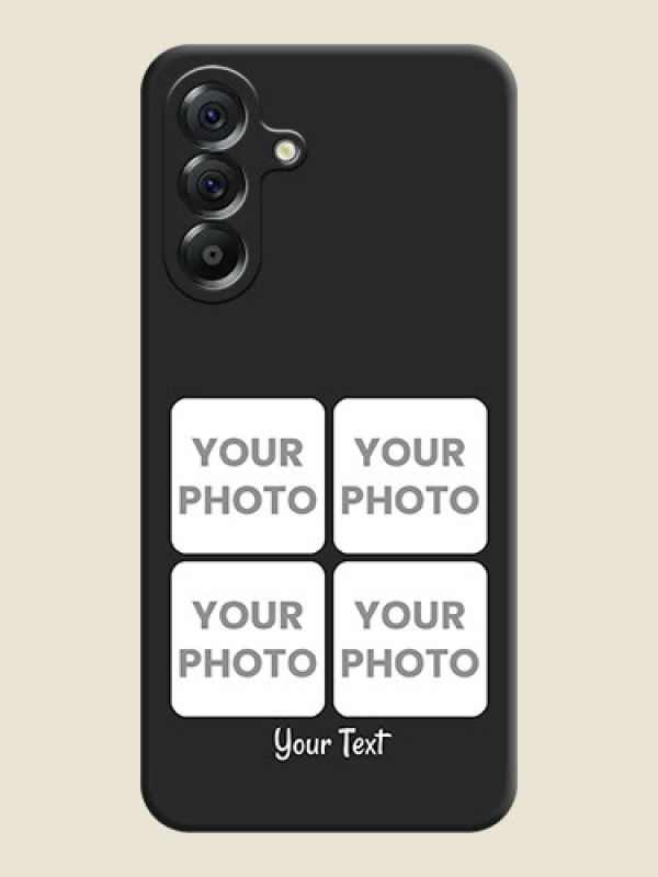 Custom Floral Art with 6 Image Holder on Photo On Space Black Custom Soft Matte Mobile Back Cover - Samsung Galaxy A56 5G - alternate view