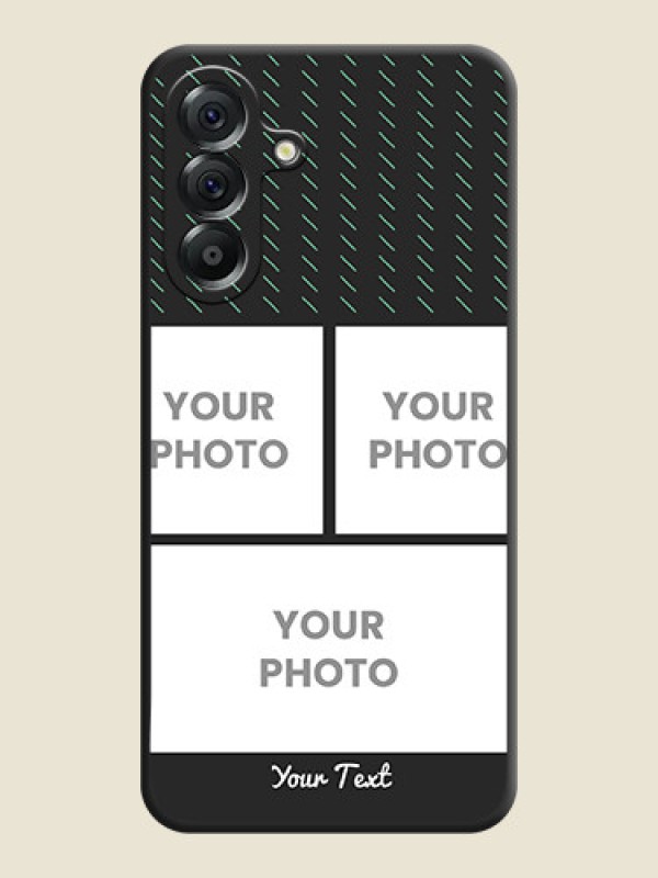 Custom Cross Dotted Pattern with 2 Image Holder On Space Black Custom Soft Matte Mobile Back Cover - Samsung Galaxy A56 5G - alternate view