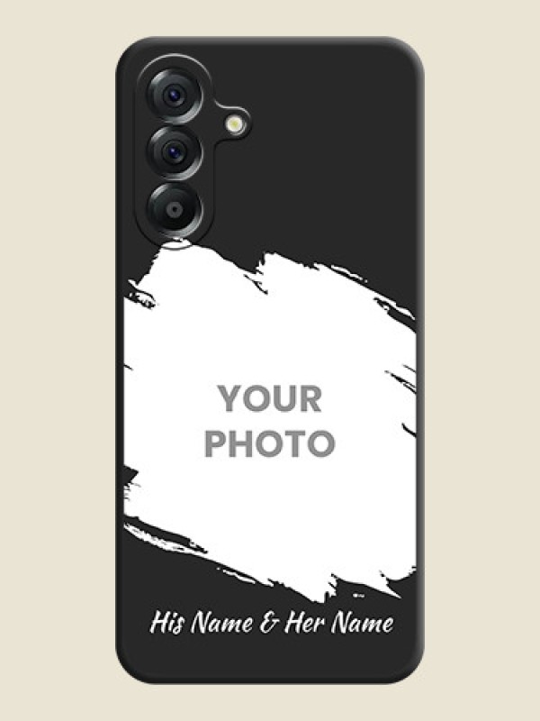 Custom Grunge Brush Strokes on Photo On Space Black Custom Soft Matte Mobile Back Cover - Samsung Galaxy A56 5G - alternate view
