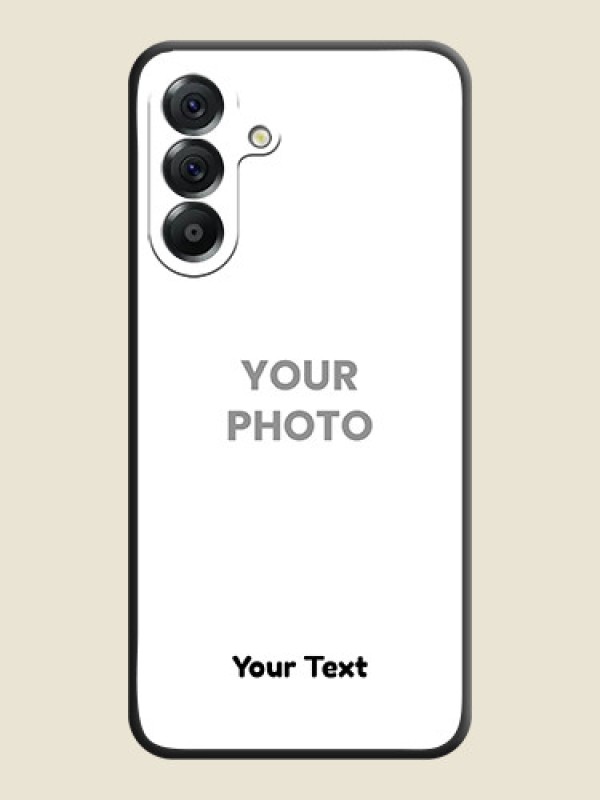 Custom Full Single Pic Upload With Text On Space Black Custom Soft Matte Mobile Back Cover - Samsung Galaxy A56 5G - alternate view