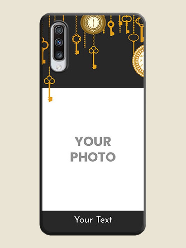 Custom Decorative Design with Text on Space Black Custom Soft Matte Back Cover - Galaxy A70 - alternate view