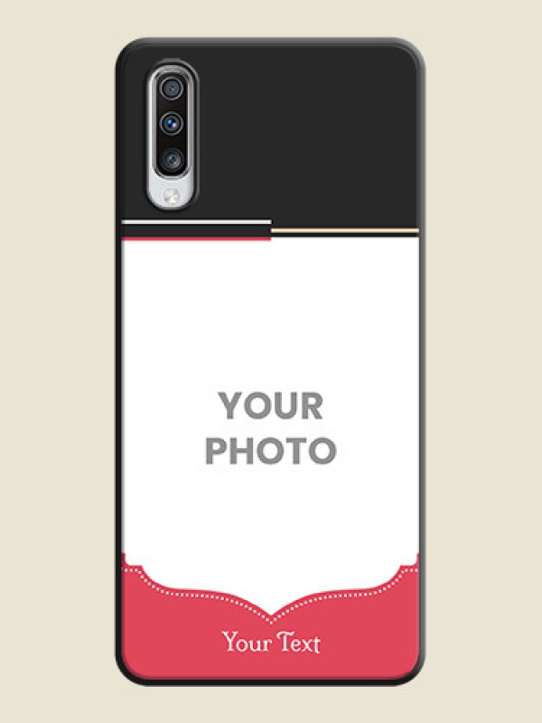 Custom Classic Plain Design with Name - Photo on Space Black Soft Matte Phone Cover - Galaxy A70 - alternate view