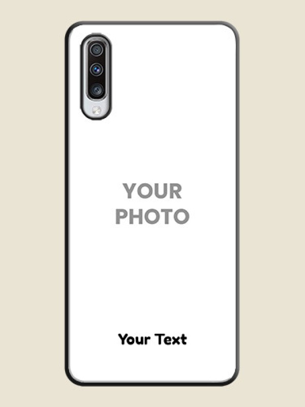 Custom Full Single Pic Upload With Text On Space Black Personalized Soft Matte Phone Covers -Samsung Galaxy A70 - alternate view