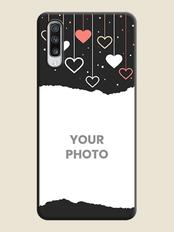 Custom Love Hangings with Splash Wave Picture on Space Black Custom Soft Matte Phone Back Cover - Galaxy A70S - alternate view