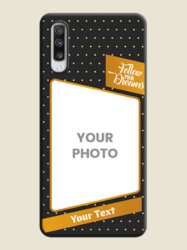 Custom Follow Your Dreams with White Dots on Space Black Custom Soft Matte Phone Cases - Galaxy A70S - alternate view