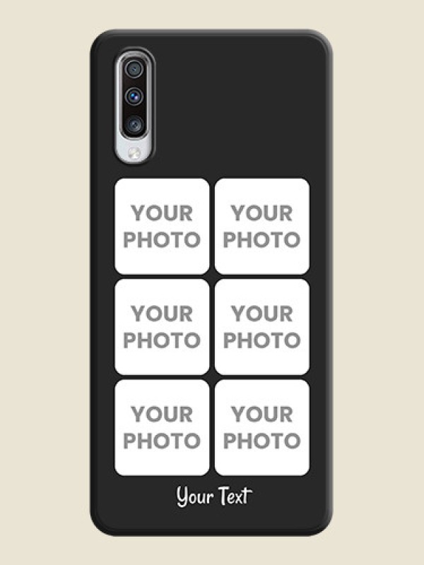 Custom Floral Art with 6 Image Holder - Photo on Space Black Soft Matte Mobile Case - Galaxy A70S - alternate view