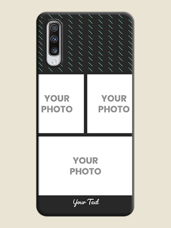 Custom Cross Dotted Pattern with 2 Image Holder  on Personalised Space Black Soft Matte Cases - Galaxy A70S - alternate view