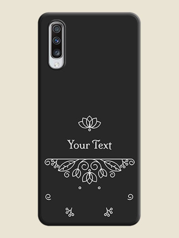 Custom Lotus Garden Custom Text On Space Black Personalized Soft Matte Phone Covers -Samsung Galaxy A70S - alternate view