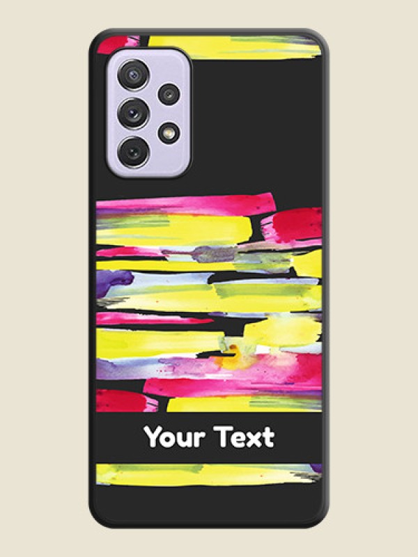 Custom Brush Coloured on Space Black Personalized Soft Matte Phone Covers - Galaxy A72 - alternate view
