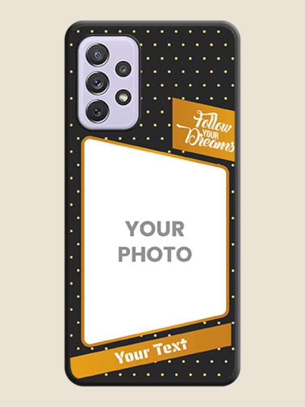 Custom Follow Your Dreams with White Dots on Space Black Custom Soft Matte Phone Cases - Galaxy A72 - alternate view