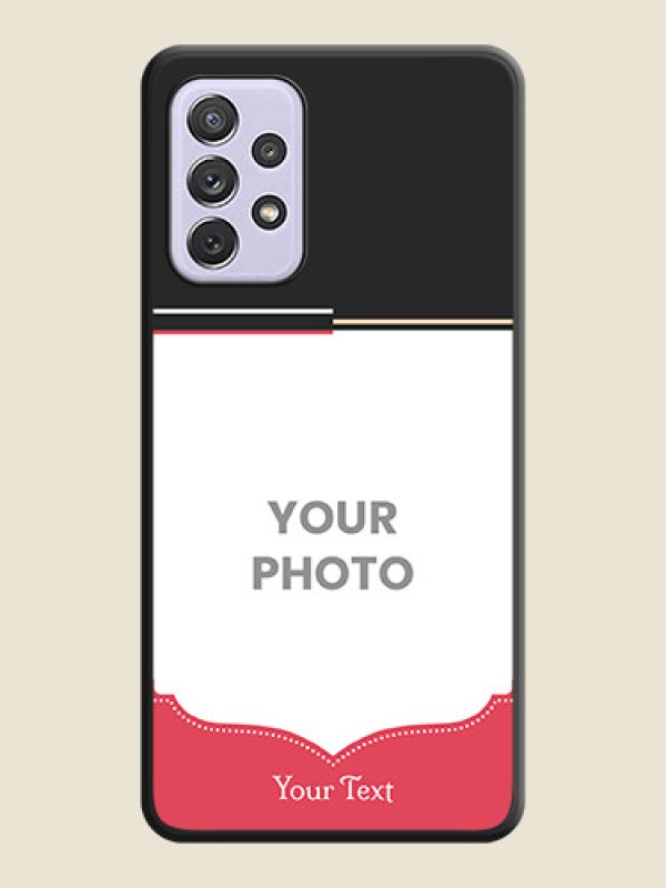 Custom Classic Plain Design with Name on Photo on Space Black Soft Matte Phone Cover - Galaxy A72 - alternate view