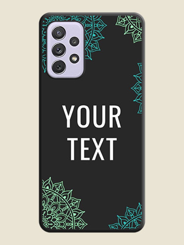 Custom Your Name with Floral Design on Space Black Custom Soft Matte Back Cover - Galaxy A72 - alternate view