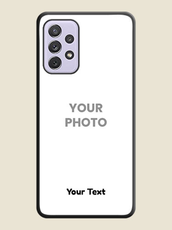 Custom Full Single Pic Upload With Text On Space Black Personalized Soft Matte Phone Covers -Samsung Galaxy A72 - alternate view