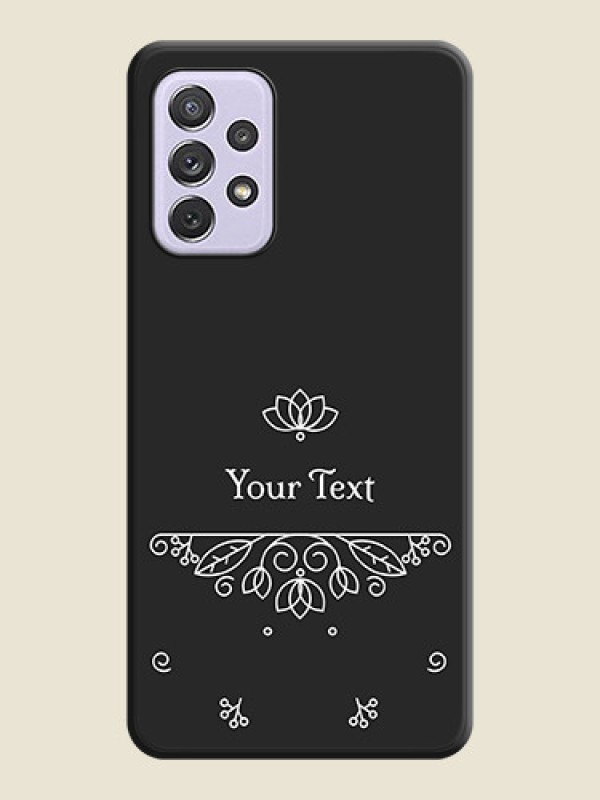 Custom Lotus Garden Custom Text On Space Black Personalized Soft Matte Phone Covers -Samsung Galaxy A72 - alternate view
