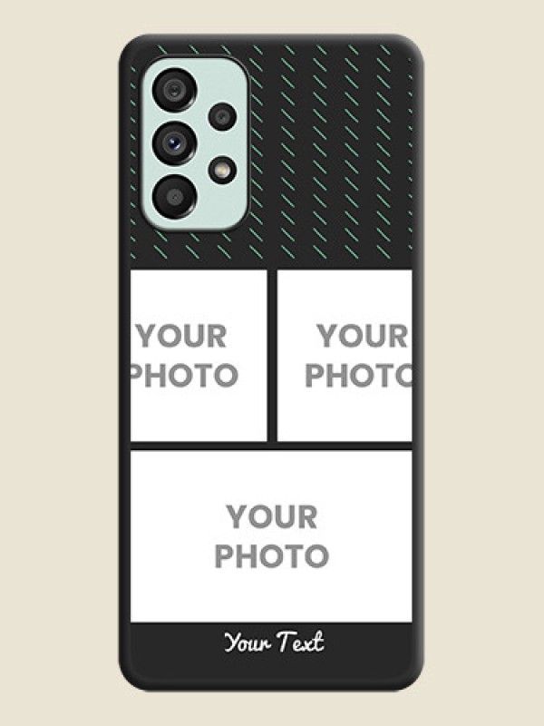 Custom Cross Dotted Pattern with 2 Image Holder  on Personalised Space Black Soft Matte Cases - Galaxy A73 5G - alternate view