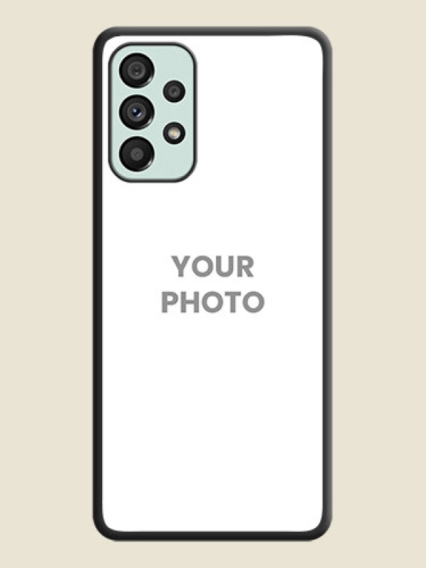 Custom Full Single Pic Upload On Space Black Personalized Soft Matte Phone Covers -Samsung Galaxy A73 5G - alternate view