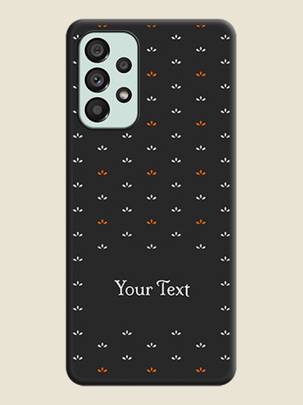 Custom Simple Pattern With Custom Text On Space Black Personalized Soft Matte Phone Covers -Samsung Galaxy A73 5G - alternate view