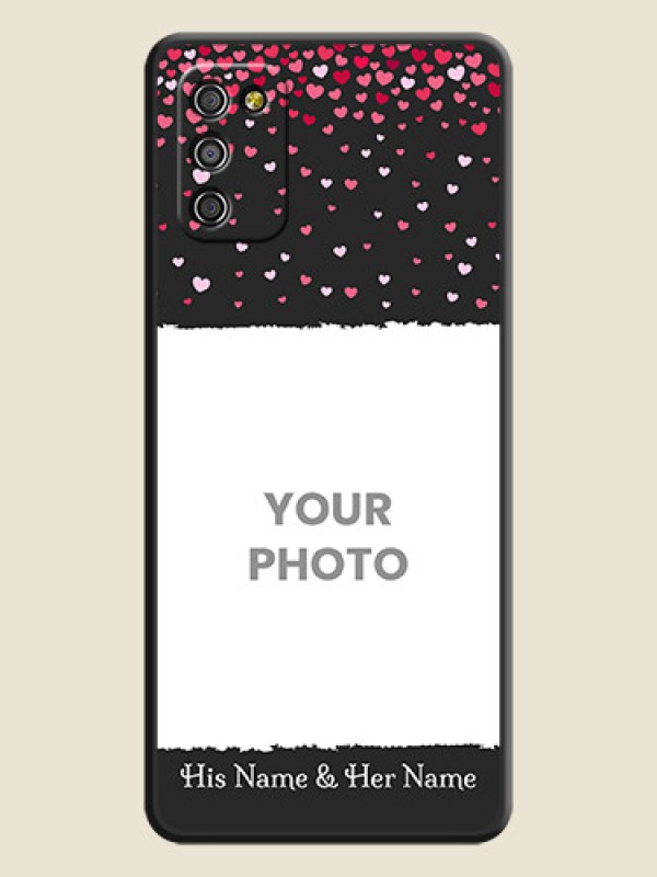 Custom Fall in Love with Your Partner  on Photo on Space Black Soft Matte Phone Cover - Galaxy F02s - alternate view