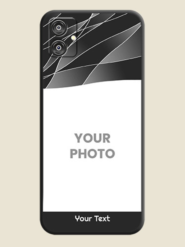 Custom Mixed Wave Lines - Photo on Space Black Soft Matte Mobile Cover - Galaxy F04 - alternate view